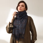 Women's New Thickened Warm Tassel Plaid Cashmere Scarves - Image 4