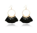 Big Round Drop Dangle Earrings - Image 4