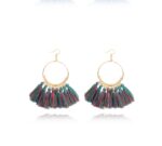 Big Round Drop Dangle Earrings - Image 8