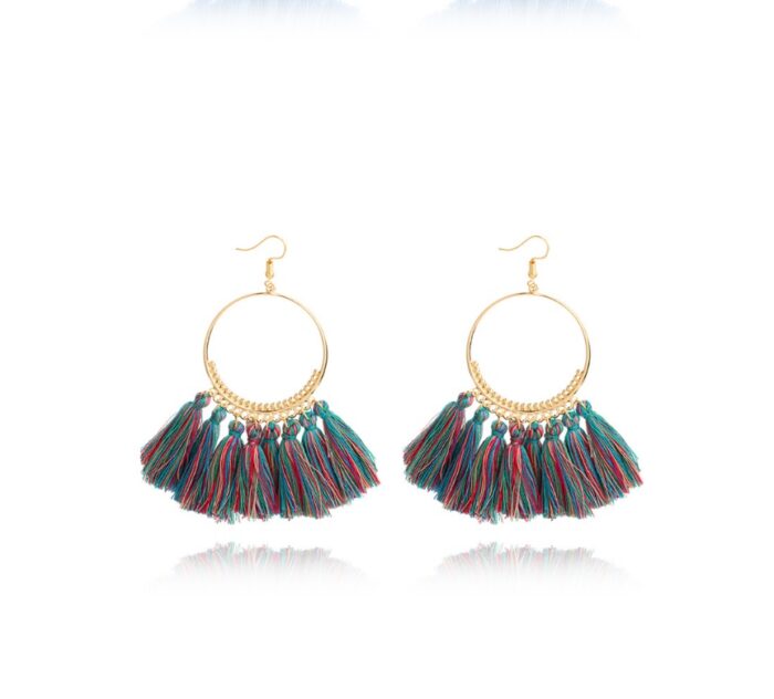 Big Round Drop Dangle Earrings - Image 8