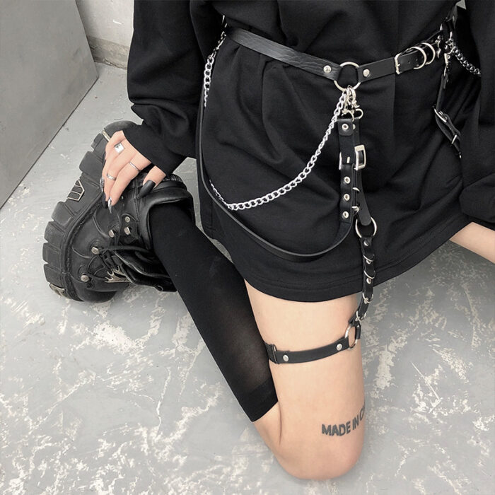 Love Waist Chain Metal Leg Ring Chain Belt - Image 2