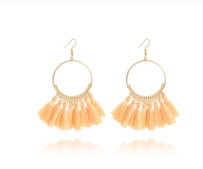 Big Round Drop Dangle Earrings - Image 10