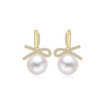 Bow pearl earrings - Image 4