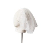 White Yarn Bridal Multi-layer Short Veil - Image 3