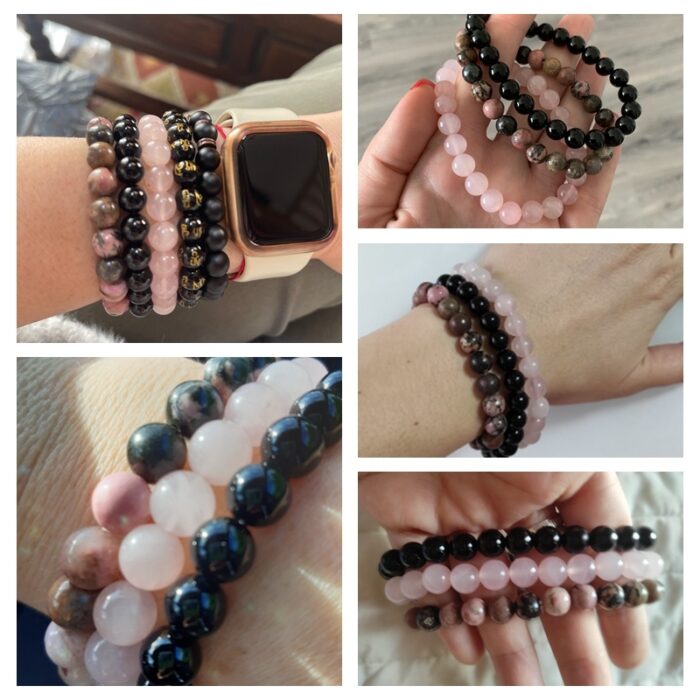 Three-pack Of Natural Stone 8mm Beaded Bracelets - Image 2