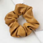 PU Leather Tie Hair Ring Solid Color Hair Accessories - Image 4