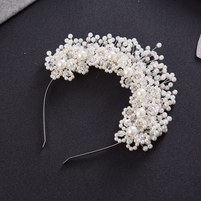 Korean Bridal Hair Accessories, Pearl Headbands, Hair Bands,  Head Flowers, Wedding Accessories, Flowers, Wedding Accessories - Image 1