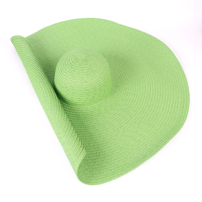 25CM Wide Brim Oversized Beach Hats For Women Large Straw Hat UV Protection - Image 5