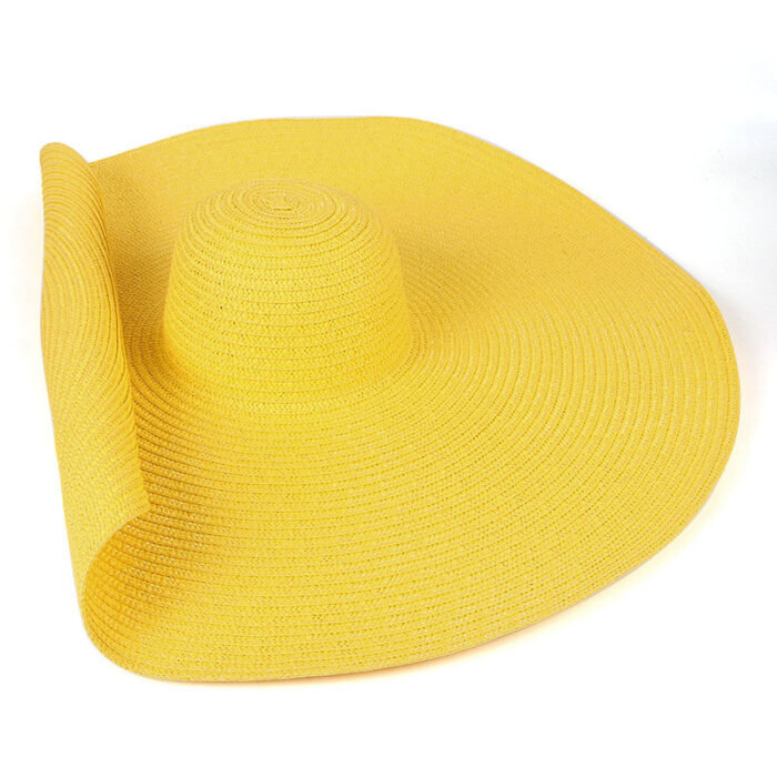 25CM Wide Brim Oversized Beach Hats For Women Large Straw Hat UV Protection - Image 4
