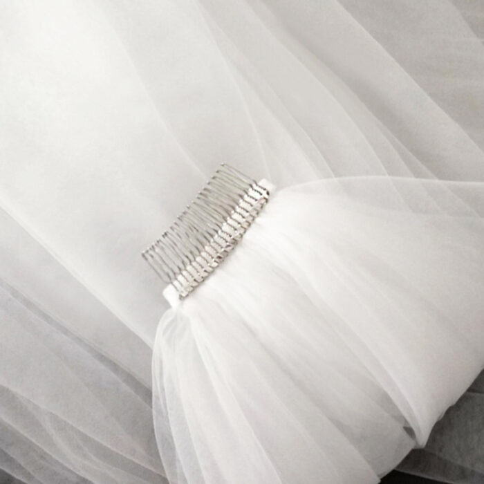 Short Bridal Wedding Veils Two Layer with Metal Combe White Veil for Party Bridal Veil  New Arrival - Image 5