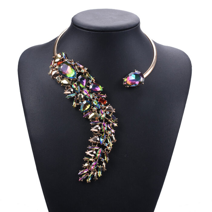 Colorful Rhinestones Chokers Necklaces Fashion Trend Crystals Necklaces Fine Jewelry Accessories for Women - Image 1