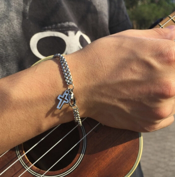 Bracelet For Women Charm Bracelets Mens Punk Party Men Cross - Image 1