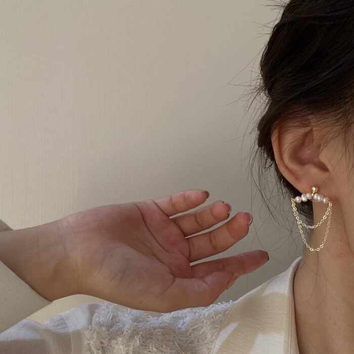 Pearl Tassel Earrings - Image 1