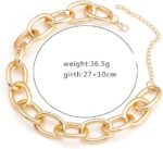 Boho Choker Necklace Gold Cuban Link Necklaces Chain Fashion Jewelry For Women And Girls - Image 2