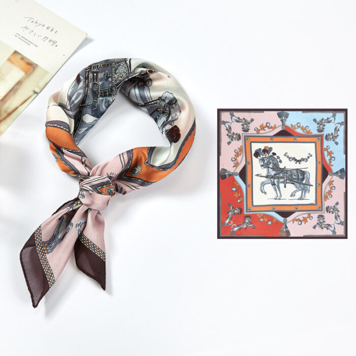 New Simulated Silk Satin Printed Scarves - Image 5