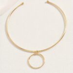 Women Collar Choker Necklace Big Circle Geometric Metal Pendants Torques Statement Necklaces - Image 3