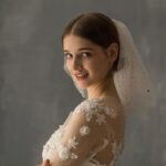 White Yarn Bridal Multi-layer Short Veil - Image 2