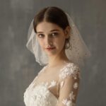 White Yarn Bridal Multi-layer Short Veil - Image 6