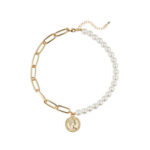 Luxury Design Imitation Pearls Choker Necklace Female Cross Pendant Necklaces for Women Gold Color Fashion Coin Jewelry - Image 4