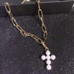 Luxury Design Imitation Pearls Choker Necklace Female Cross Pendant Necklaces for Women Gold Color Fashion Coin Jewelry - Image 3
