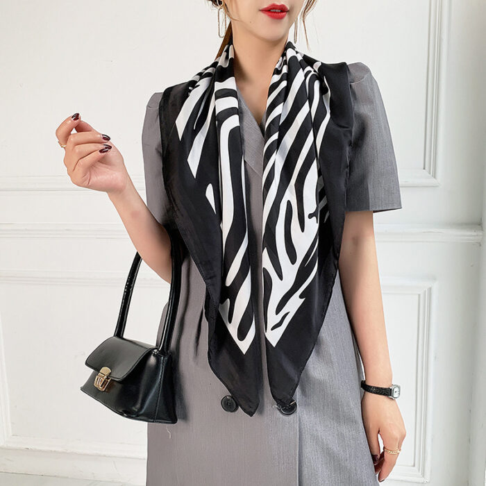 Fashion Silk Scarves Female Printing Hijab - Image 1