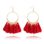 Big Round Drop Dangle Earrings - Image 9