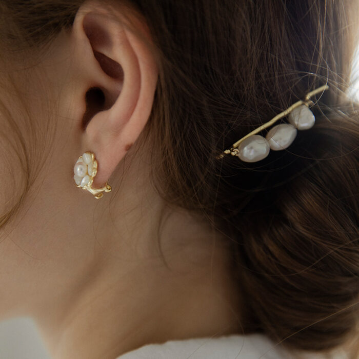 Ba Duckbill Clip Pearl Headband Hair - Image 5