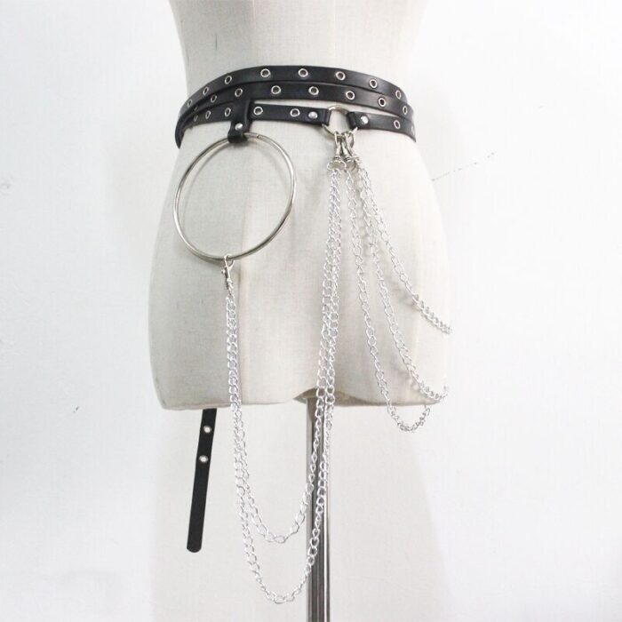 Punk Concave Shape Waist Chain Casual Belt Chain - Image 2