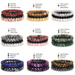 Three-pack Of Natural Stone 8mm Beaded Bracelets - Image 3