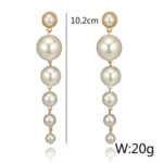 Pearl circle earrings - Image 2