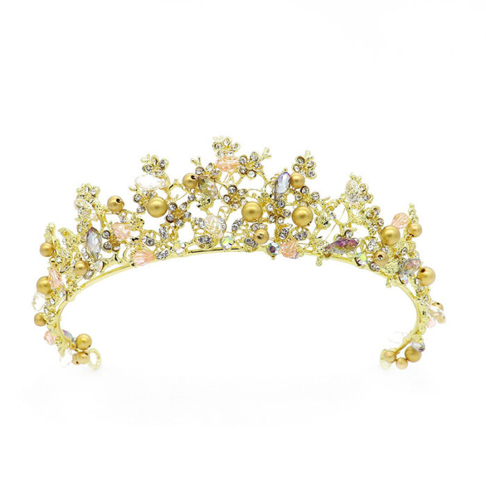 Bridal Golden Headband Hair Accessory Crown - Image 4