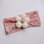 Soft Nylon Baby Flower Headbands For Newborns, Infants & Toddlers  Cute Hair Accessories For Girls Beige, Pink, Khaki - Image 9