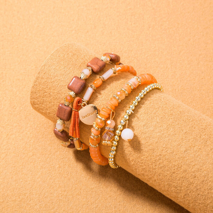 Love With Pendant, Multiple Beaded Bracelets, Ethnic Style Jewelry - Image 4