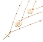 Layer Beads Chain Long Choker Necklace Women Sexy Fashion Gold Silver Color Round Cross Necklaces & Pendants Bijoux - Image 3