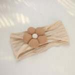 Soft Nylon Baby Flower Headbands For Newborns, Infants & Toddlers  Cute Hair Accessories For Girls Beige, Pink, Khaki - Image 8