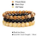 Three-pack Of Natural Stone 8mm Beaded Bracelets - Image 5