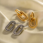 Women's Fashion Stainless Steel Chain Dangle Earrings - Image 2