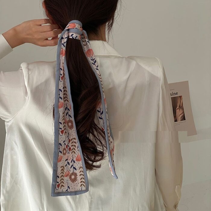 Slender And Narrow Scarves, Retro French Ribbon - Image 1