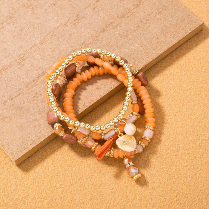 Love With Pendant, Multiple Beaded Bracelets, Ethnic Style Jewelry - Image 5