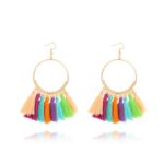 Big Round Drop Dangle Earrings - Image 6