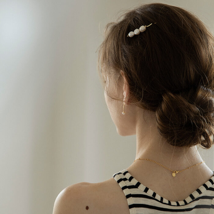 Ba Duckbill Clip Pearl Headband Hair - Image 3