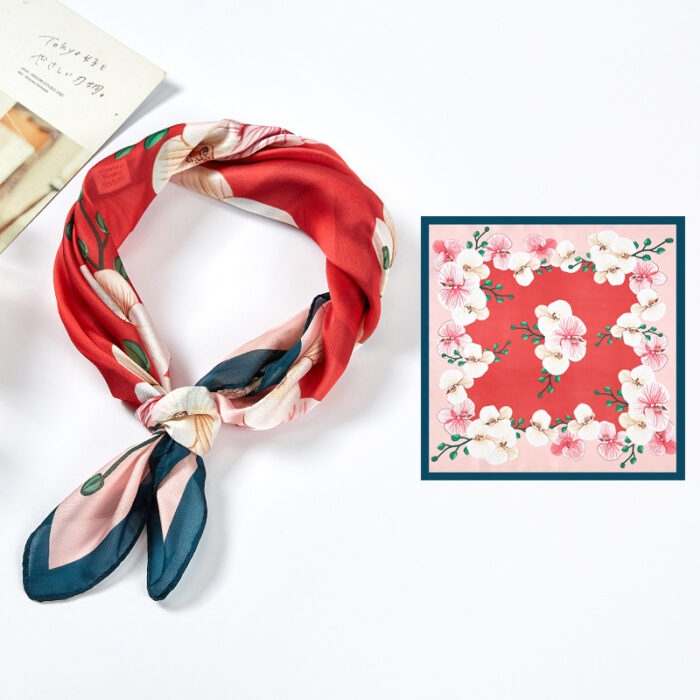 New Simulated Silk Satin Printed Scarves - Image 6
