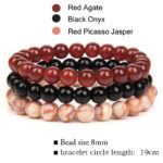 Three-pack Of Natural Stone 8mm Beaded Bracelets - Image 9