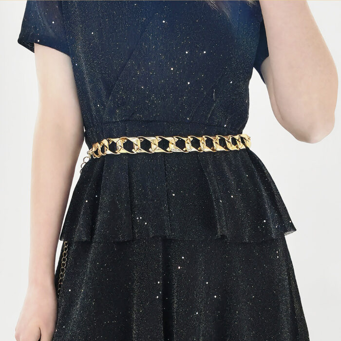 New Waist Chain Acrylic Accessory Belt With Skirt Dress Waist Chain Rectangular X Chain Decorative Waist Seal Body Chain - Image 1