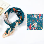 New Simulated Silk Satin Printed Scarves - Image 9