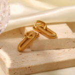 Women's Fashion Stainless Steel Chain Dangle Earrings - Image 3