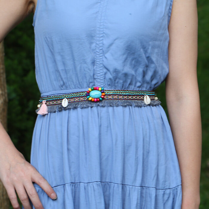 Geometric Shell Woven Slim Waist Belt Women's Waist Chain - Image 1